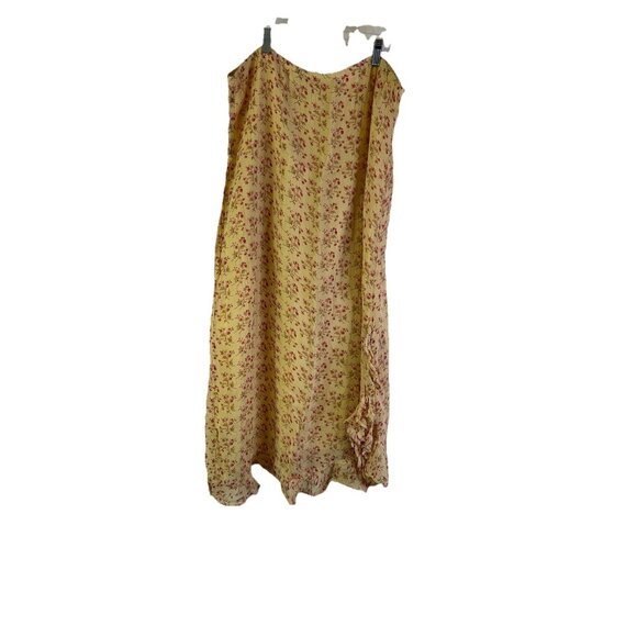 Vintage 90s April Cornell Calico Floral Frilly Pull On Maxi Skirt Small Cottage - Picture 1 of 7